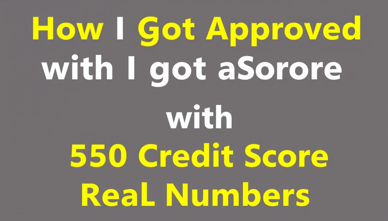 How I Got Approved with 550 Credit Score: Real Numbers and Outcomes how I got approved with 550 credit score real numbers
